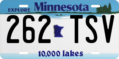 MN license plate 262TSV