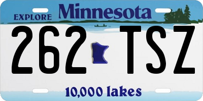 MN license plate 262TSZ