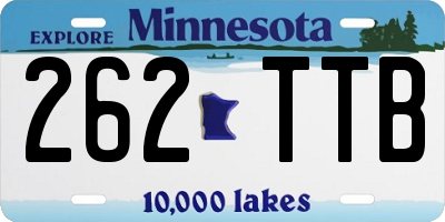 MN license plate 262TTB