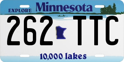 MN license plate 262TTC