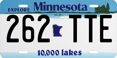 MN license plate 262TTE