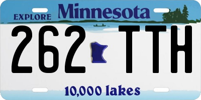 MN license plate 262TTH