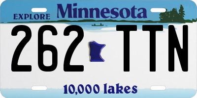 MN license plate 262TTN