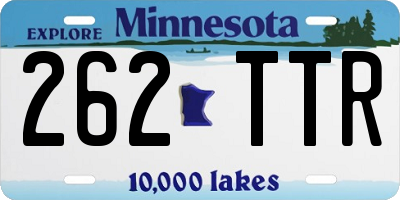 MN license plate 262TTR