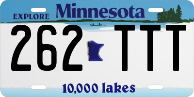 MN license plate 262TTT