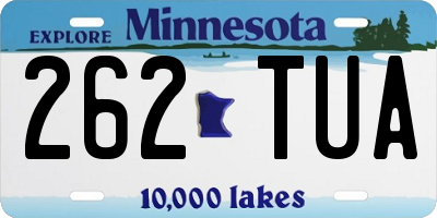 MN license plate 262TUA