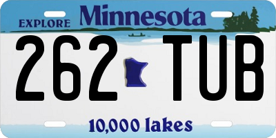 MN license plate 262TUB
