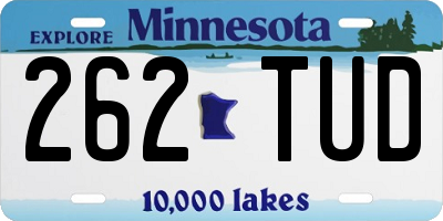 MN license plate 262TUD