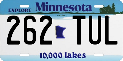 MN license plate 262TUL