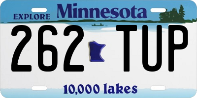 MN license plate 262TUP