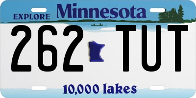 MN license plate 262TUT