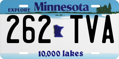 MN license plate 262TVA