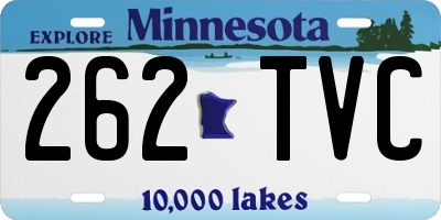 MN license plate 262TVC