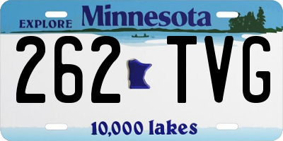 MN license plate 262TVG