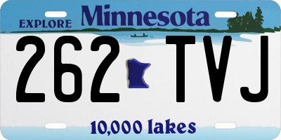 MN license plate 262TVJ