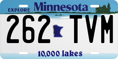 MN license plate 262TVM
