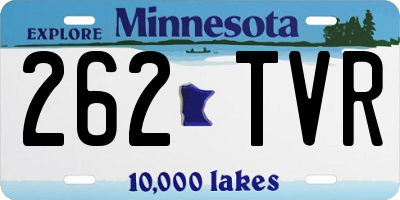 MN license plate 262TVR