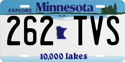 MN license plate 262TVS
