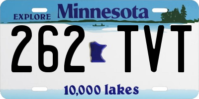 MN license plate 262TVT