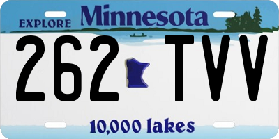 MN license plate 262TVV