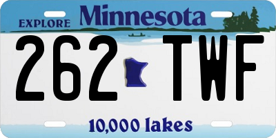 MN license plate 262TWF