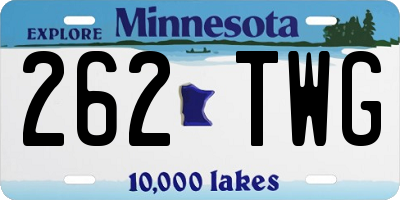 MN license plate 262TWG