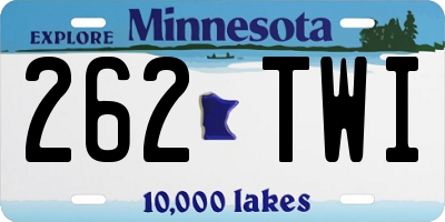 MN license plate 262TWI