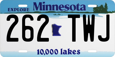MN license plate 262TWJ
