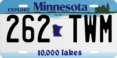 MN license plate 262TWM