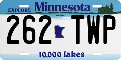 MN license plate 262TWP