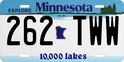 MN license plate 262TWW