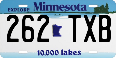 MN license plate 262TXB