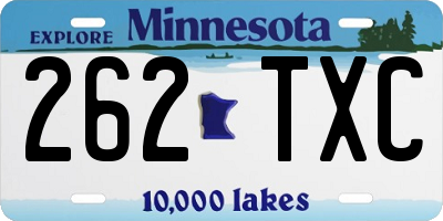 MN license plate 262TXC