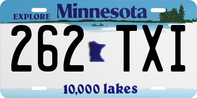 MN license plate 262TXI
