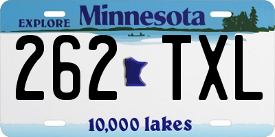 MN license plate 262TXL