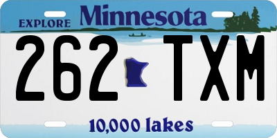 MN license plate 262TXM