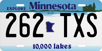 MN license plate 262TXS