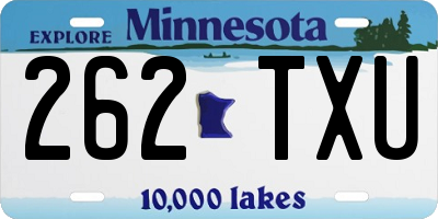 MN license plate 262TXU
