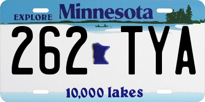 MN license plate 262TYA