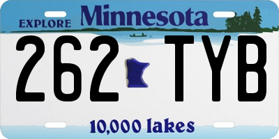 MN license plate 262TYB