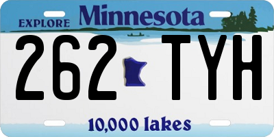 MN license plate 262TYH