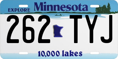 MN license plate 262TYJ