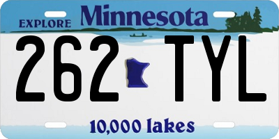 MN license plate 262TYL