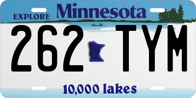 MN license plate 262TYM