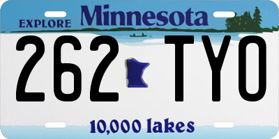 MN license plate 262TYO