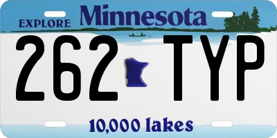 MN license plate 262TYP