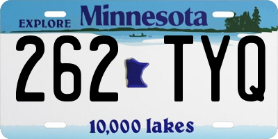 MN license plate 262TYQ
