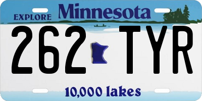 MN license plate 262TYR