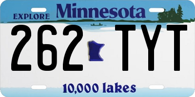 MN license plate 262TYT