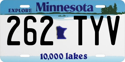 MN license plate 262TYV